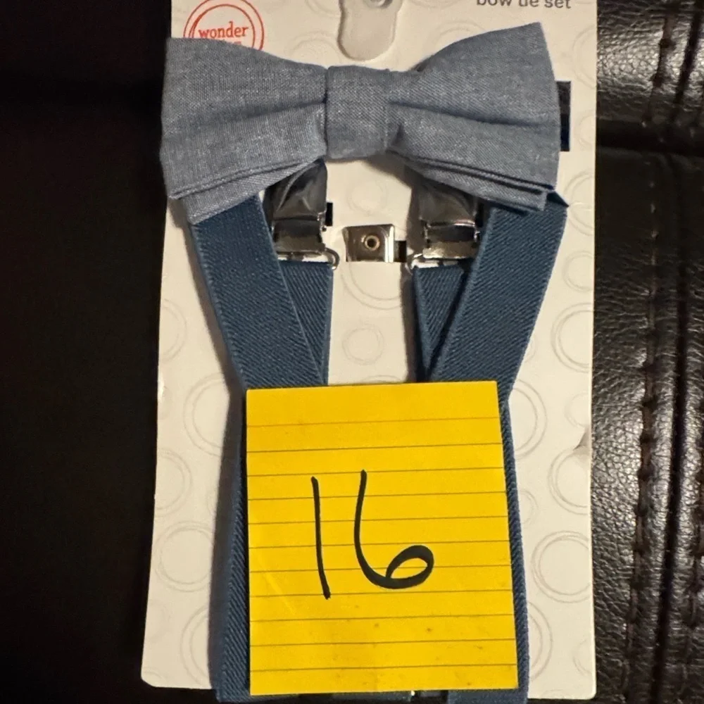 Boys Stretch Suspenders and Bow Tie Set, 2-Piece & Necktie and Pocket Square Set